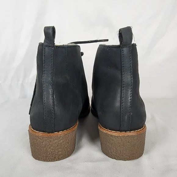 NEW Rebecca Minkoff Persys Shearling Lace-Up Boot Women's 6 Petrol Green Black - Picture 9 of 12